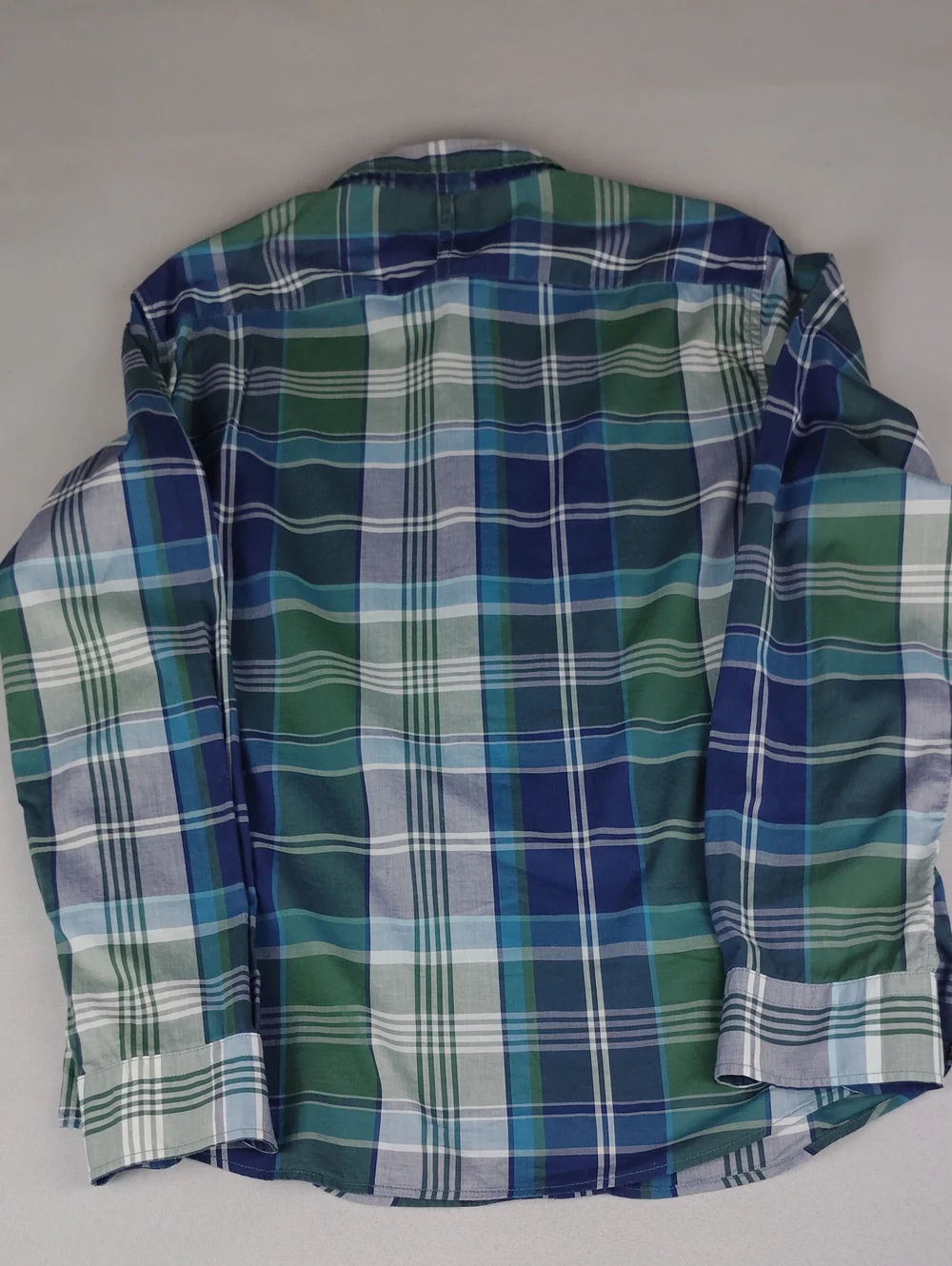 Banana Republic Men's Green & Blue Plaid Button-Up Shirt